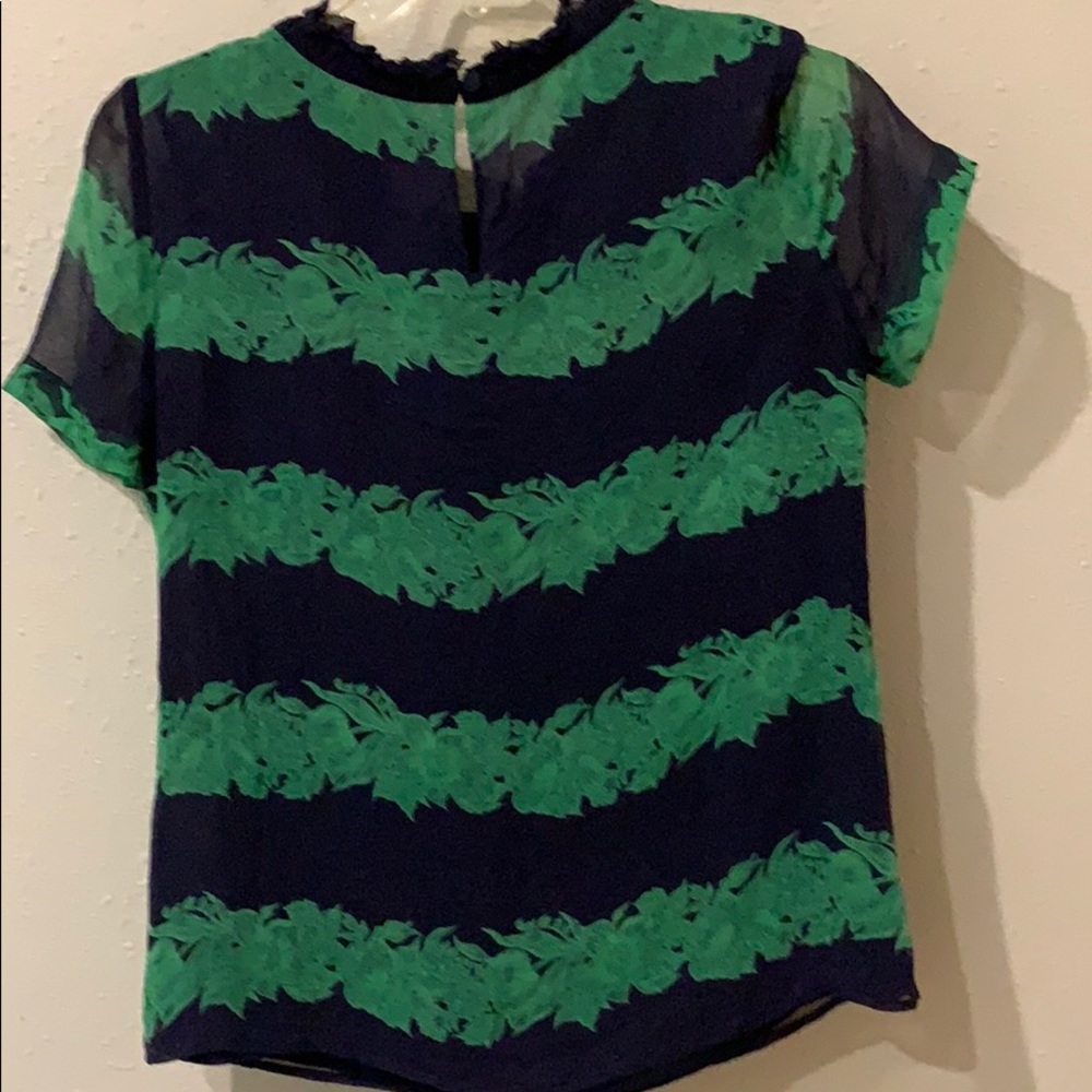 J Crew Ruffle Neck Beanstalk Blouse View 4